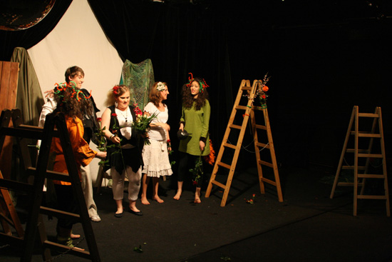 Szene aus "Die Mittsommerparty", eine Sommernachtstraumvariante